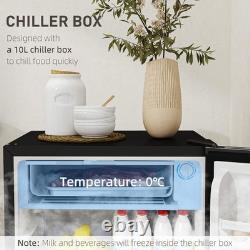 Under Counter Fridge Freezer, 91L, Reversible Door, Black, IG355X with Lock