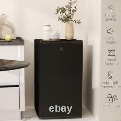 Under Counter Fridge Freezer, 91L, Reversible Door, Black, IG355X with Lock