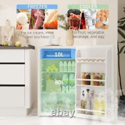 Under Counter Fridge Freezer 91L, Reversible Door, with Lock & Chiller Box