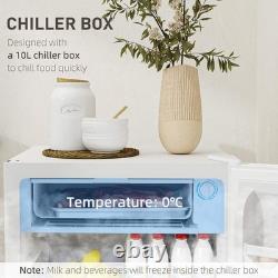 Under Counter Fridge Freezer 91L, Reversible Door, with Lock & Chiller Box