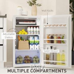 Under Counter Fridge Freezer 91L, Reversible Door, with Lock & Chiller Box