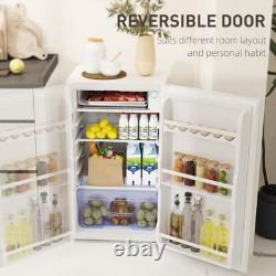 Under Counter Fridge Freezer 91L, Reversible Door, with Lock & Chiller Box