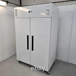 Upright Freezer Double 2 Door White 1152L Kitchen Commercial Refrigeration Po