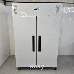 Upright Freezer Double 2 Door White 1152L Kitchen Commercial Refrigeration Po