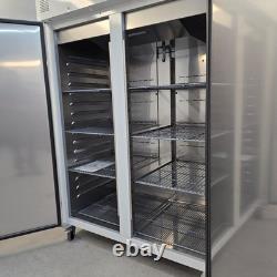 Upright Freezer Double 2 Door White 1152L Kitchen Commercial Refrigeration Po