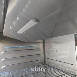 Upright Freezer Double 2 Door White 1152L Kitchen Commercial Refrigeration Po