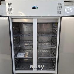 Upright Freezer Double 2 Door White 1152L Kitchen Commercial Refrigeration Po