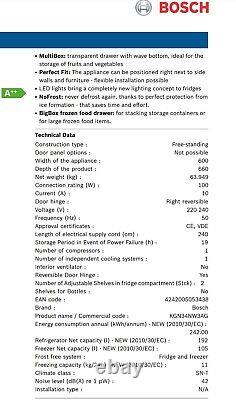 Used Bosch 60/40 Frost Free White Fridge Freezer KGN34NW3AG/04 Offers Invited