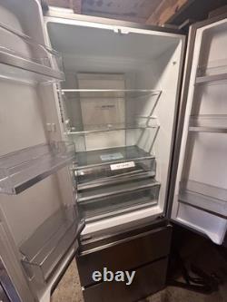 Used Haier HB20FPAAA Freestanding 75/25 French Fridge Freezer, Stainless Steel