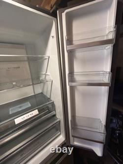 Used Haier HB20FPAAA Freestanding 75/25 French Fridge Freezer, Stainless Steel