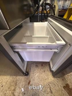 Used Haier HB20FPAAA Freestanding 75/25 French Fridge Freezer, Stainless Steel