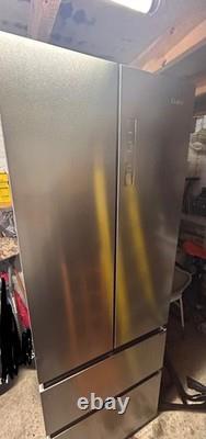 Used Haier HB20FPAAA Freestanding 75/25 French Fridge Freezer, Stainless Steel