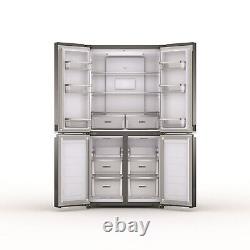 Whirlpool 594 Litre Four Door American Fridge Freezer Stainless Steel WQ9B2LG