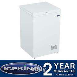 White Freestanding Chest Freezer 98L Outbuilding Suitable ICEKING CF100W. E