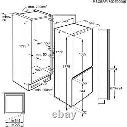 Zanussi Zbb28441sv Integrated 70/30 Fridge Freezer 54cm Sliding Door Hinge A+