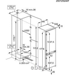 AEG OSC3S181ES Réfrigérateur Congélateur Intégré 70/30 Blanc Étiquette Énergétique E 54 cm