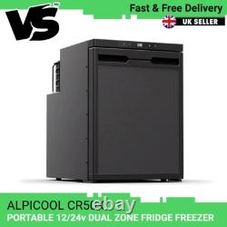 Alpicool CR50X 50 L 12 V Réfrigérateur-congélateur silencieux de qualité avec compresseur LG pour camping-car et van