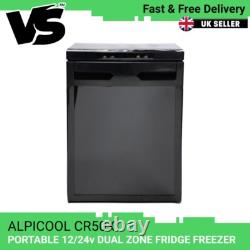 Alpicool CR50X 50 L 12 V Réfrigérateur-congélateur silencieux de qualité avec compresseur LG pour camping-car et van