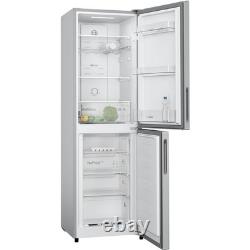 Bosch Série 2 réfrigérateur-congélateur pose libre 255 L 50/50 acier inoxydable