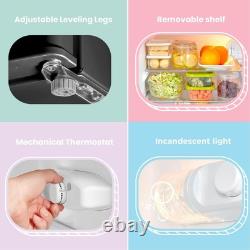 COMFEE' RCT87BL2(E) Réfrigérateur Congélateur Sous Comptoir, Réfrigérateur Petit Double Porte de 87L