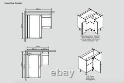 Choisissez 10, 20, 30 portes complètes de cuisine en chêne avec armoires, tiroirs, charnières, poignées et pieds.