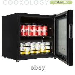 Cookology Bc46bk 48cm Glass Door Beverage Cooler In Black