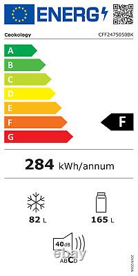 Cookology CFF2475050BK Réfrigérateur Congélateur 50/50 Sans Givre 244L Noir Autonome