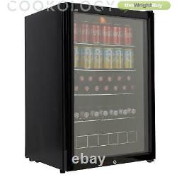 Cookology Cbc130bk Undercounter Drinks Fridge 54cm Glass Door Beverage Cooler