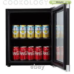 Cookology Mbc46bk Glass Door Wine Bottle & Beverage Cooler, Black Drinks Fridge