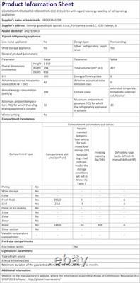 Fridgemaster MQ79394ES Réfrigérateur Congélateur Américain 4 Portes Autonome 427L, Total