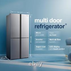 Fridgemaster MQ79394ES Réfrigérateur Congélateur Américain Autonome 4 Portes 427L, Total x