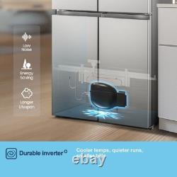 Fridgemaster MQ79395ES Réfrigérateur américain à portes croisées 79 cm sans givre<br/> 