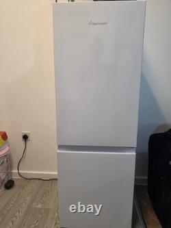 Fridgemaster blanc à 2 portes, congélateur en bas, pose libre