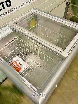 Gram / Elcold Chest Freezer Sliding Glass Lids Door Ice Cream Display £400v