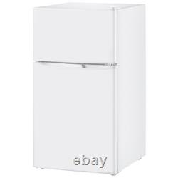 HOMCOM Réfrigérateur Congélateur 88L avec Thermostat à 5 Réglages, Lumière Intérieure