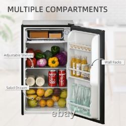 HOMCOM Réfrigérateur autonome de 91L sous comptoir noir