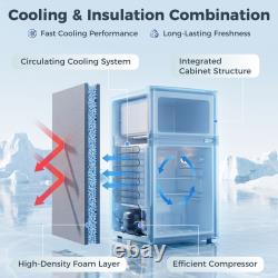HOMCOM Réfrigérateur-congélateur sous plan 88 L avec thermostat à 5 réglages