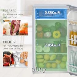 HOMCOM Réfrigérateur-congélateur sous plan autoportant de 91 litres, petit réfrigérateur avec chi