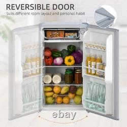 HOMCOM Réfrigérateur-congélateur sous plan autoportant de 91 litres, petit réfrigérateur avec chi