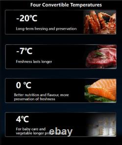 HYE 446L Réfrigérateur Américain Congélateur No Frost Distributeur d'Eau TrueFit Noir Inox