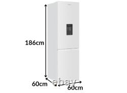 HYE 70/30 Réfrigérateur-Congélateur Sans Givre 60cm Avec Distributeur d'Eau 291 Litres Blanc