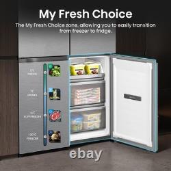Hisense KitchenFit réfrigérateur-congélateur américain à quatre portes 591 litres argent RQ768N4GVE