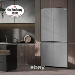 Hisense KitchenFit réfrigérateur-congélateur américain à quatre portes 591 litres argent RQ768N4GVE