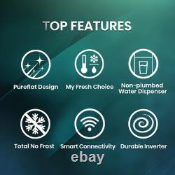 Hisense RQ5P470SMIE Réfrigérateur-congélateur américain connecté Wi-Fi à portes croisées avec eau