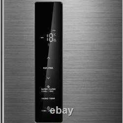 Midea MDRF632FIE46 Réfrigérateur Congélateur Américain Inox 83cm Sans Givre Classe E