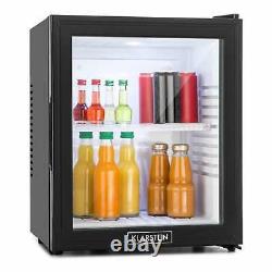 Mini Réfrigérateur Réfrigérateur Boissons Cooler Bar Hôtel Porte En Verre 32 L 1 Étagère Noir