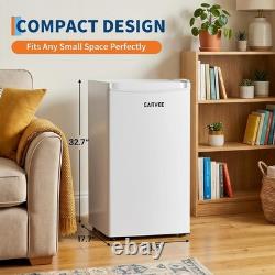 Mini-réfrigérateur portable de 92 L avec 5 réglages de température, réfrigérateur vertical à porte unique
