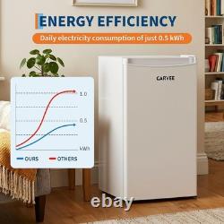 Mini-réfrigérateur portable de 92 L avec 5 réglages de température, réfrigérateur vertical à porte unique