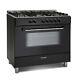 Mr91dfmk 900mm Dual Fuel Range Cooker 5 X Burner Hob Noir