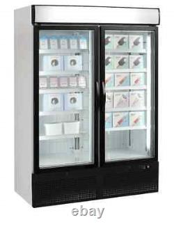 Nouveau congélateur à glace vitré double porte verticale, Rrp 4300 £